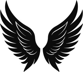 wings silhouette vector illustration