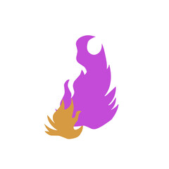 vector illustration of a burning bird
