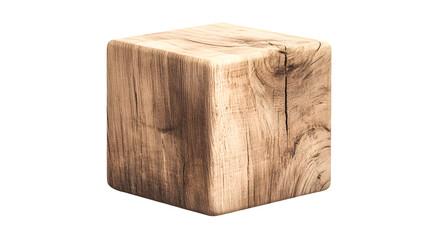 Rustic Wooden Cube Natural Wood Block Simple Elegance Minimalist Design