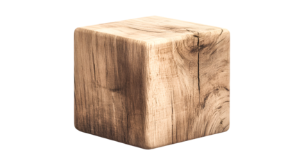 Rustic Wooden Cube Natural Wood Block Simple Elegance Minimalist Design