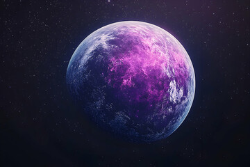 Fototapeta premium Cosmic planet, a vibrant, otherworldly view.