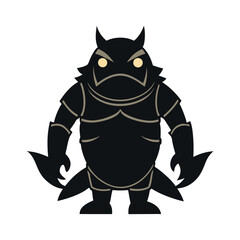 Dark Armored Monster Silhouette