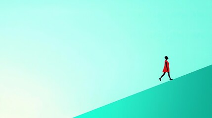 A person walking on a colorful, sloped surface. HIV Survivors Day