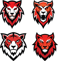 Fototapeta premium Liger head mascot logo design vector