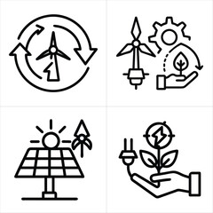 renewable icon set
