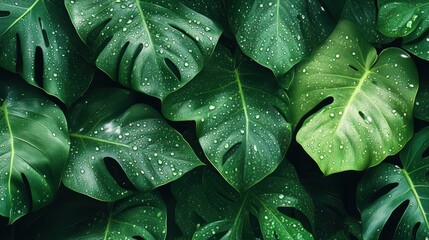 rain drops on leaves