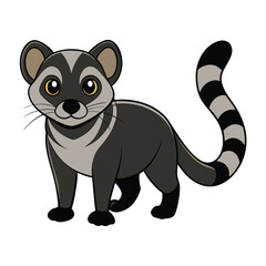 Cute Cartoon Civet Illustration