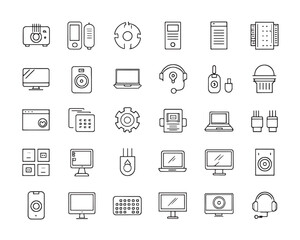 Computer Gear Vector Collection