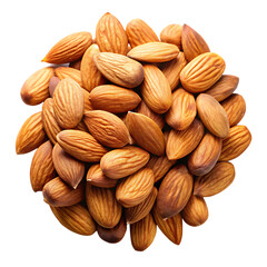 Fototapeta premium Almonds isolated on white background PNG