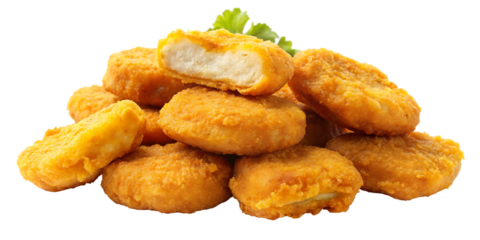 Appetizing nuggets  isolated on white background