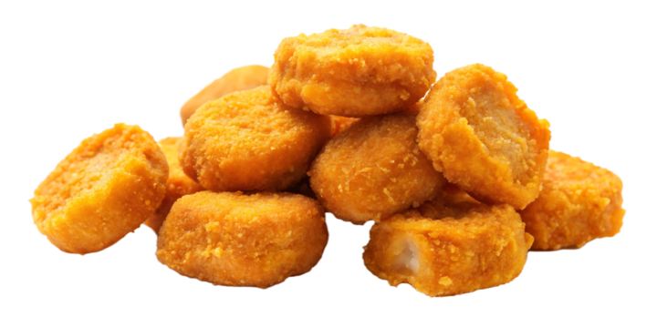 Appetizing nuggets  isolated on white background