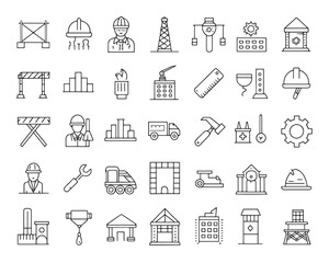 Construction Industry Line Art