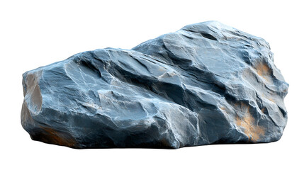 Large rough rock stone isolated on white background, HD and realistic
