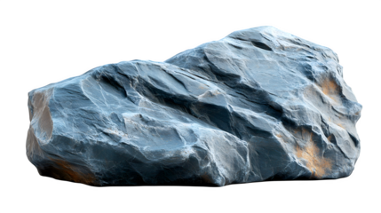 Large rough rock stone isolated on white background, HD and realistic