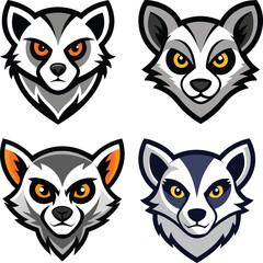 Fototapeta premium Lemur head mascot logo design vector