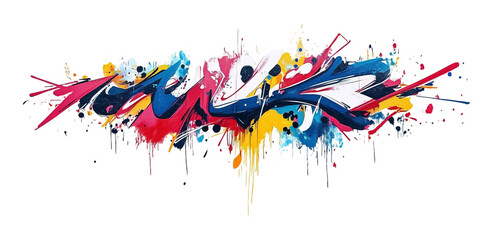 Graffiti Art for Urban and Street Style Decor - Isolated on White Background