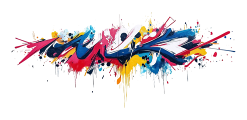 Graffiti Art for Urban and Street Style Decor - Isolated on White Background