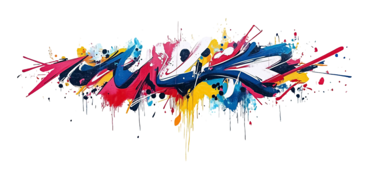 Graffiti Art for Urban and Street Style Decor - Isolated on White Background