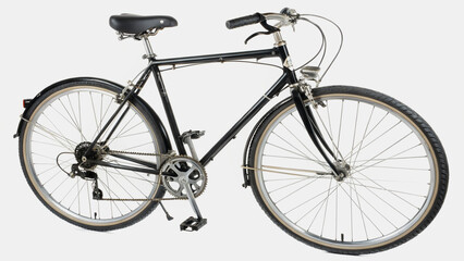 Stylish Black Fixed Gear Bicycle on City Pavement