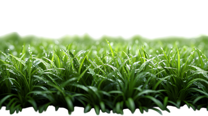 Green grass realistic surface texture isolated on white background