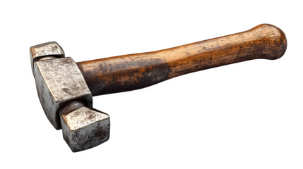 Hammer tool with shadow realistic isolated on white background