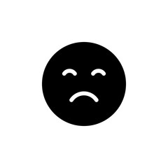 Sad face emoji icon. Perfect for expressing sadness, disappointment, or negative in digital communications and designs