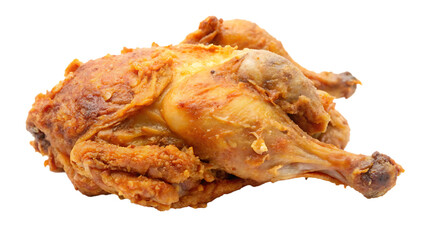  Fried chicken carcass isolated on white background PNG
