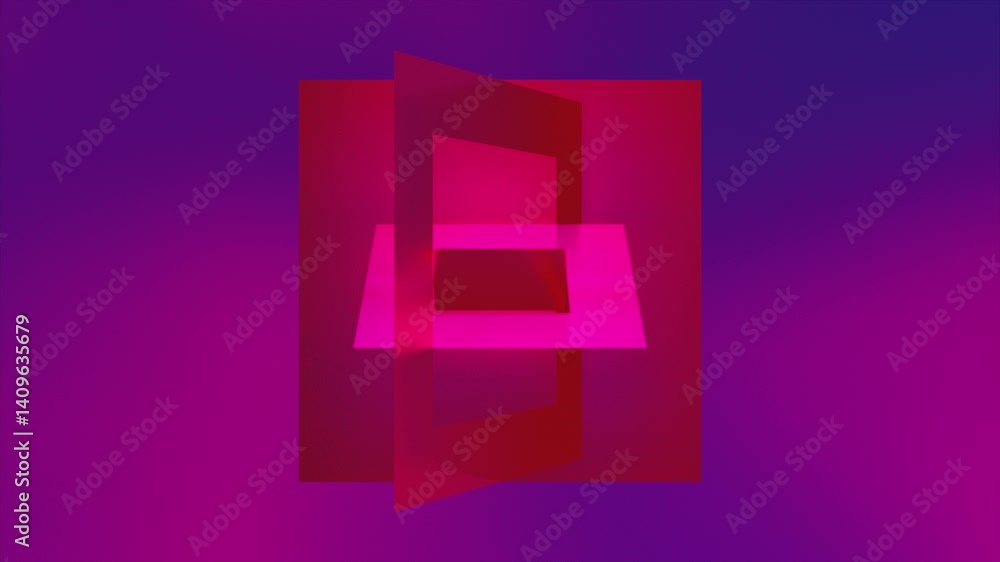 Poster pink and violet background with squares. computer generated 3d render