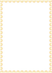 Rainbow frame. Vector empty childish frame for text. Modern Art baby shower graphic