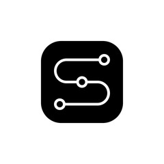 Path tracking route vector icon © ridhobadal