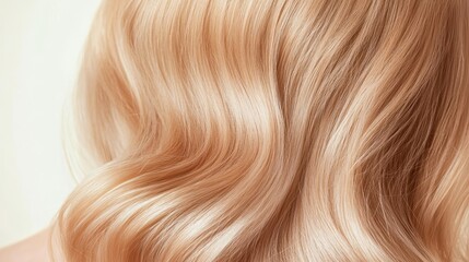 Naklejka premium Blond waves of healthy, lustrous hair.