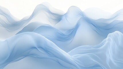 Obraz premium A gentle, flowing landscape of light blue fabric.