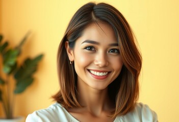 Soft focus portrait of a female model in natural light