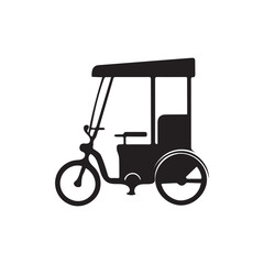 Vintage car silhouette vector illustration with antique design and classic vehicle features