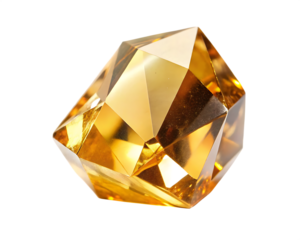  gold-crystal-isolated on white background PNG, AI GENARATED
