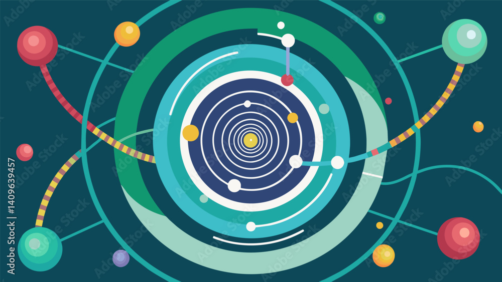 Poster a swirling vortex of data points illustrating the complex interplay between genetic variations and e