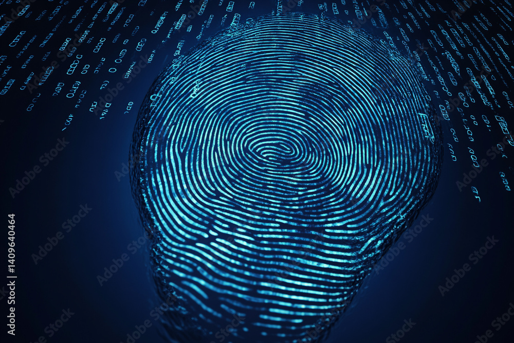 Poster digital fingerprint identity code secure access