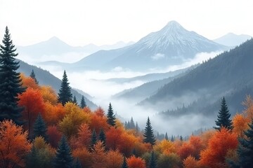 Autumn hiking adventure in majestic mountains nature photography serene landscape peaceful atmosphere