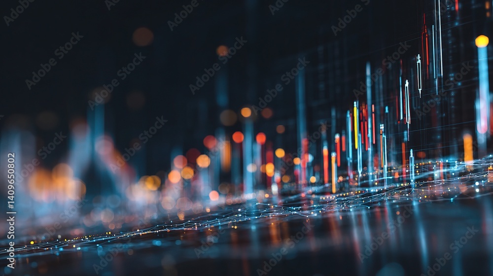Poster abstract financial ecosystem visualization with artificial intelligence