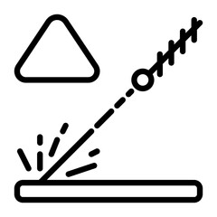 Laser icon, line icon style