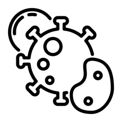 bacteria icon, line icon style