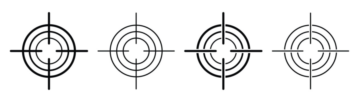 Traget red icon vector. 