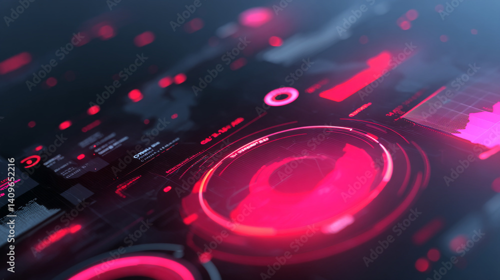 Poster digital technology interface hud display screen futuristic design user interface tech background