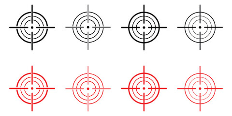 Traget red icon vector. 