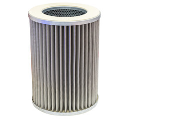 Cylindrical metal mesh filter used in industrial systems for air or fluid filtration, commonly...