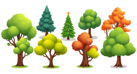 Fototapeta premium collection of trees