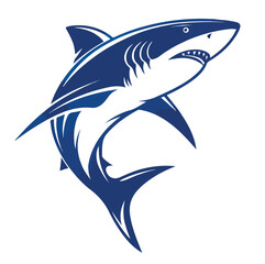 White shark vector