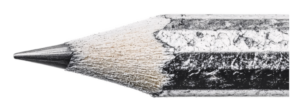 Graphite Pencil for Drawing and Sketching - Isolated on White Background