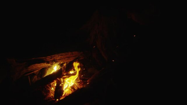 Material, Flame, Bonfire, Firewood, Stick, Orange, Slow Motion, HS