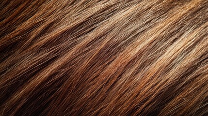 Naklejka premium Close-up view of brown and light brown hair strands.